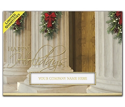 Holiday Pillar Attorney Legal Holiday Greeting Cards