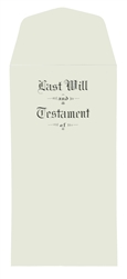 Testament Ledger Last Will & Testament of Envelopes