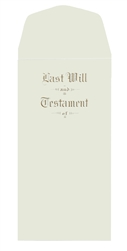 Testament Ledger Last Will & Testament Envelopes of, Gold
