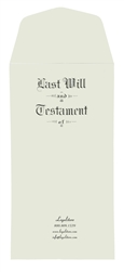 Testament Ledger Last Will & Testament of Envelopes, Customized