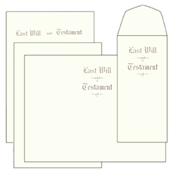 Letter Size Testament Ledger Last Will & Testament of Will Kit, Gold