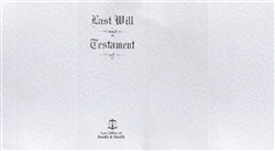 Legal Size Pebble Finish Last Will & Testament Covers, Customized