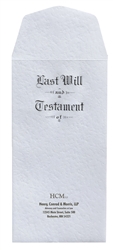 Pebble Finish Last Will & Testament Envelopes, Customized