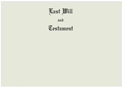 Letter Size Testament Ledger Last Will & Testament Covers