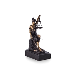 Seated Lady Justice Sculpture
