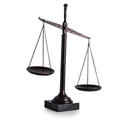 16" Bronzed Finished Brass Scale of Justice