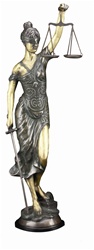 39" Bronzed Lady Justice Sculpture