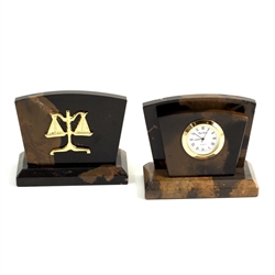 Legal Scale Desk Top Letter Holder Clock