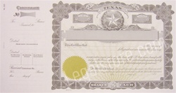 Goes® Texas Stock Certificates - 25 per package