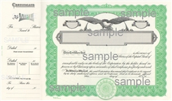 Goes® Eagle Capital Text Stock Certificates, Green Border