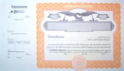 Goes® Blank Capital Text Stock Certificates, Orange Border