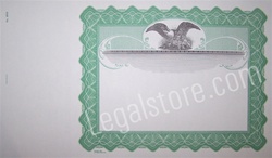 Goes® Blank Stock Certificates, No Text, 100 per package