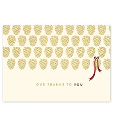 Golden Thanks Holiday Greeting Cards