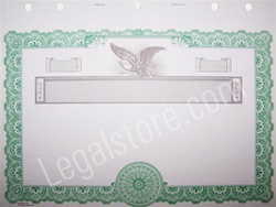 Goes® Stock Certificate, Green Border