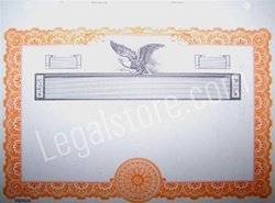 Goes® Stock Certificate, Orange Border