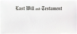 Last Will & Testament Document Envelope, White Marble, 25 per package