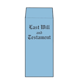 Blue Vellum Last Will & Testament Envelopes