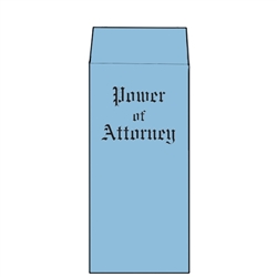 Blue Vellum Power of Attorney Envelopes