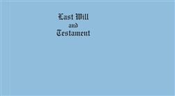 Legal Size 8.5x15.5 Blue Vellum Last Will & Testament Covers