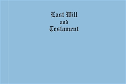 Letter Size 8.5x12.5 Blue Vellum Last Will & Testament Covers