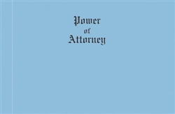 Letter Size 8.5x12.5 Blue Vellum Power of Attorney Covers