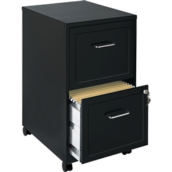 Lorell SOHO 18" 2-Drawer Mobile File Cabinet