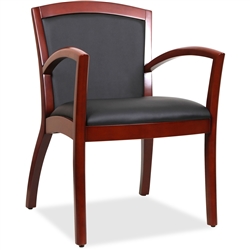 Lorell Arched Arms Wood Guest Chair - Cherry