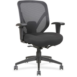 Lorell Self-tilt Mid-back Chair - Black