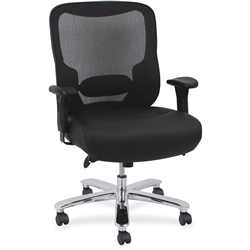Lorell Big & Tall Mid-back Leather Task Chair