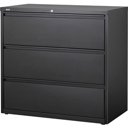 Lorell 3-Drawer Black Lateral Files
