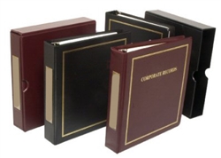 Titanium Minute Book Binder, Optional Slipcase, Blank Label