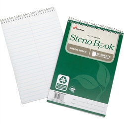 SKILCRAFT  Recycled Paper Steno Book, 6 pads