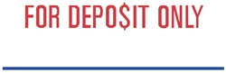 Two-Color Title Stamp For Deposit Only