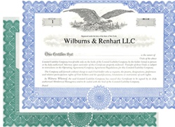 Imprinted Stock Certificates for Limited Liability Companies